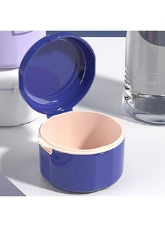Thoraya Retainer Case Multipurpose Portable Lightweight Double Layer Hollow Drain Invisible Braces Box for Outdoor Travel Daily Blue  - Image 5
