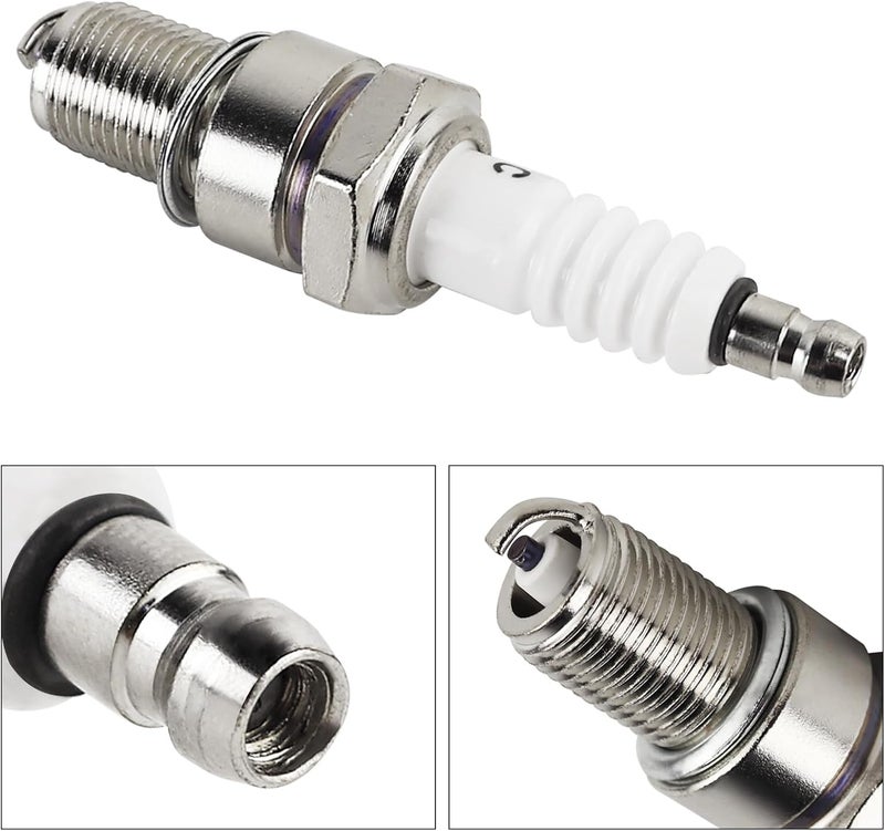 FLYPIG F7TC Spark Plug For GX120 GX160 GX200 GX240 GX270 GX340 GX390 Generator Lawnmower Tractor Rototiller Water Pump Go Kart Mini BikeTillage Polishing Machine 168F 168FA 168FB 2pcs - Image 4
