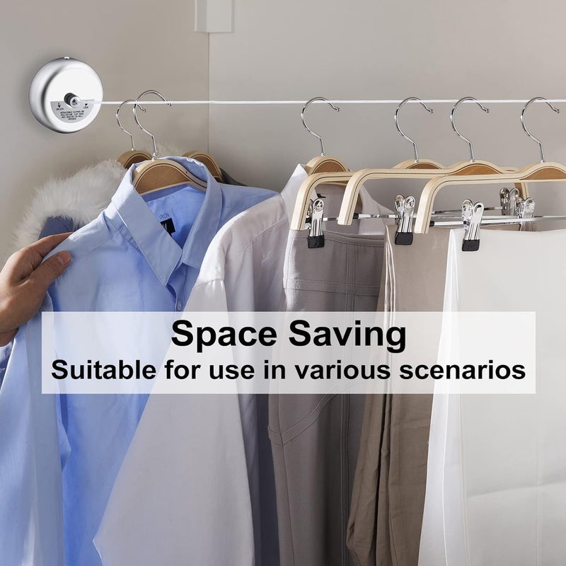HVG TRADERS Clothesline Stainless Steel Heavy Duty 9FeetMAX for Hanging Drying in Bathroom Laundry Hotels Chrome FinishRound Style - Image 3