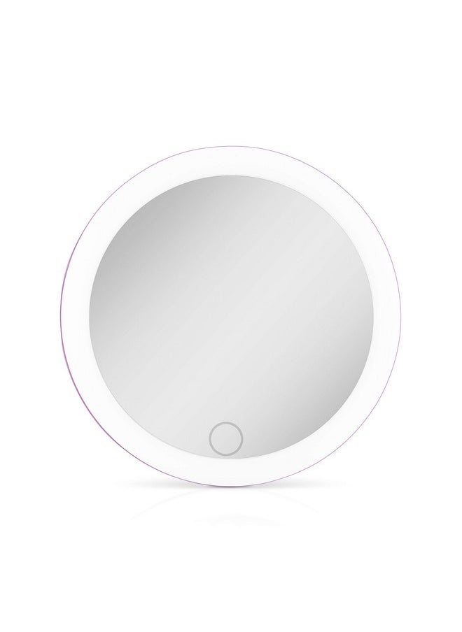 Zadro 4 Round Led Mirror Makeup Travel Mirror With Light Rechargeable Compact Mirror For Purses Portable Carrying Pouch  - Image 1
