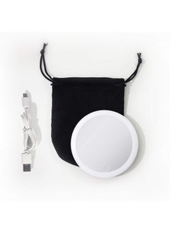 Zadro 4 Round Led Mirror Makeup Travel Mirror With Light Rechargeable Compact Mirror For Purses Portable Carrying Pouch  - Image 3