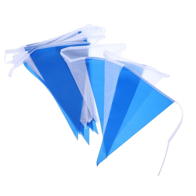 Bavarian Oktoberfest Triangular Pennant Banner Blue White Patriotic Decorations Garden Flag - Image 2