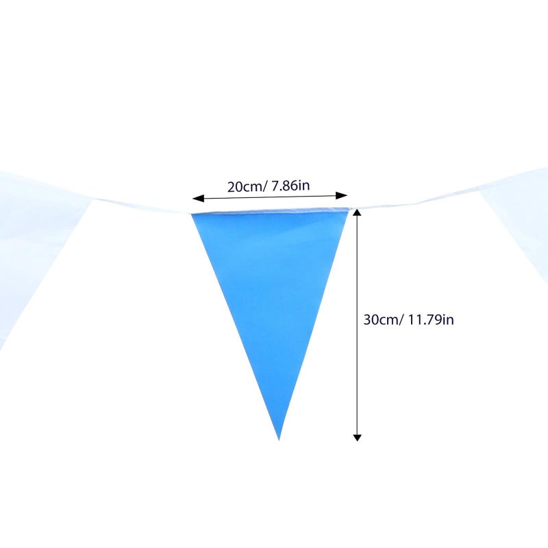Bavarian Oktoberfest Triangular Pennant Banner Blue White Patriotic Decorations Garden Flag - Image 3