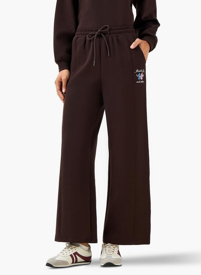 SP Characters Lilo and Stitch Relaxed Fit Mid-Rise Cotton Wide Leg Pants - Image 2