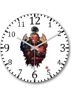 Print Shop Axe Dota Wall Clock Curved Real Glass