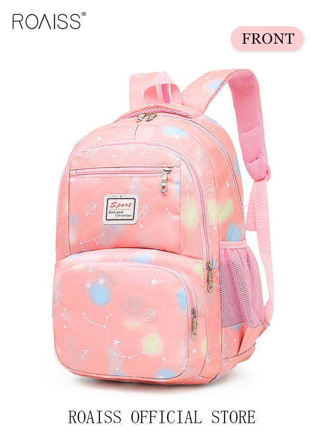 roaiss 3-Piece Backpack Set Simple Large-Capacity Carrying School Bag Shoulder Bag Pencil Bag Waterproof Fabric Light Texture  - Image 5