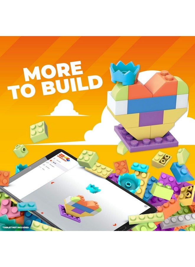 Mega Brands MEGA Construx Kids Blocks Toy Set, Open-Ended Building Bricks Tube with 140 Pieces in Pastel Colors, Ages 4+ Years  - Image 5