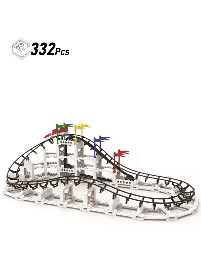 CDX BLOCKS : Little Dipper 332 Pcs Building Brick Set Gravity Powered Roller Coaster Model Promotes Stem Learning - Image 1