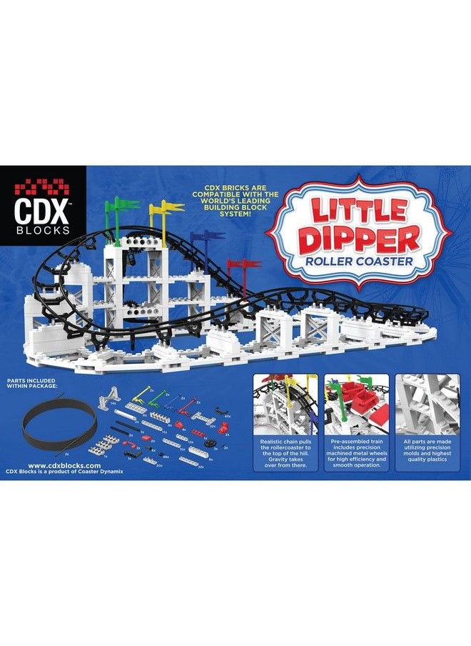 CDX BLOCKS - : Little Dipper 332 Pcs Building Brick Set Gravity Powered Roller Coaster Model Promotes Stem Learning - Image 1