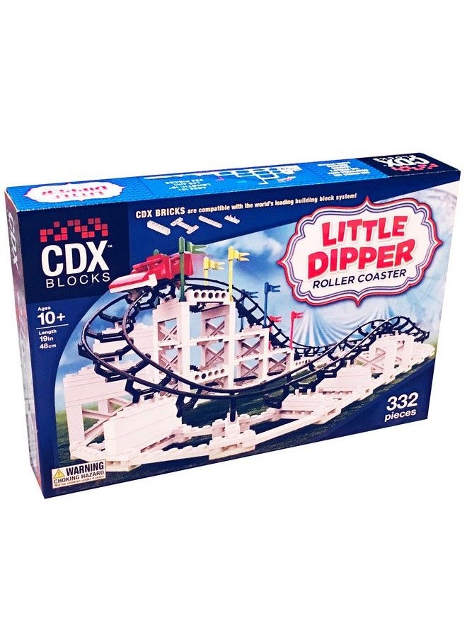 CDX BLOCKS - : Little Dipper 332 Pcs Building Brick Set Gravity Powered Roller Coaster Model Promotes Stem Learning - Image 1