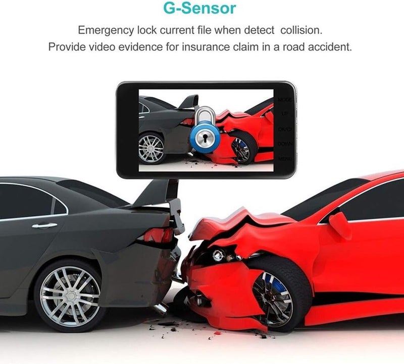 كلاراكو كاميرا DVR للسيارة بدقة FHD 1080P مع عدسة مزدوجة للرؤية الخلفية وكاميرا ADAS Starlight Dashcam مسجلة - Image 4