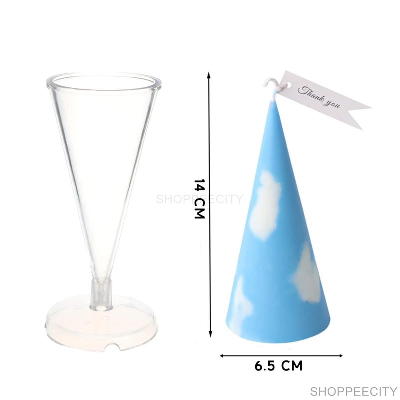 Shoppeecity Cone Shaped Candle Mold I 3D Conical Pillar Acrylic Candlestick Wax Mould I Modern Creative Shape Molds I for DIY Handmade Ornament Cake Dcor Aromatherapy Art Craft Making Plain - Image 3