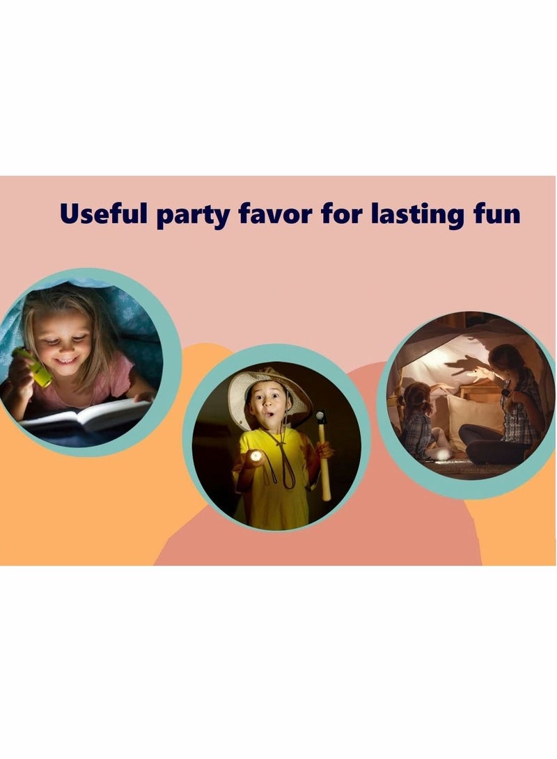 سيوسي Torch ، Kids Torch ، Flashlight Bulk ، for Thank You Gift ، للأطفال 3-5 ، 4-8 ، 8-12 جوائز فئة المدرسة ، الحدث الهبات في الهواء الطلق ، مصباح يدوي قابل لإعادة الاستخدام ، 15 حزمة (يتم إرسال أربعة ألوا - Image 5