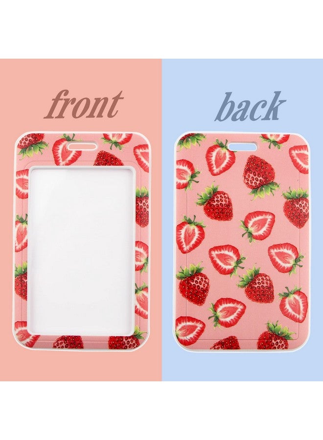 DMLSKY Strawberry Lanyard With Id Holder Cute Keychain Neck Strap Lanyard For Name Badges Cards - Image 5
