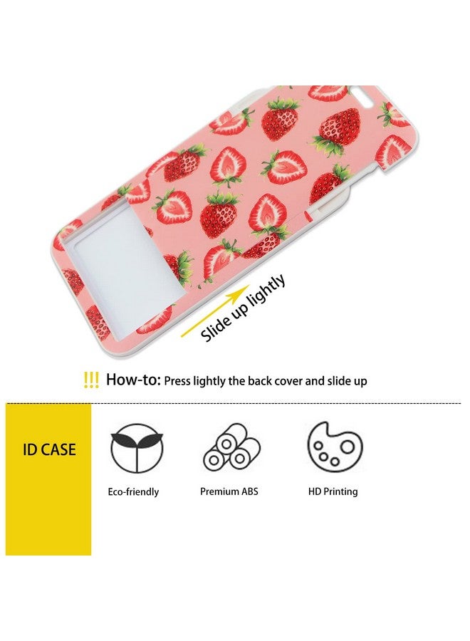 DMLSKY Strawberry Lanyard With Id Holder Cute Keychain Neck Strap Lanyard For Name Badges Cards - Image 2
