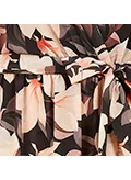 يامي Blossom Wrap Midi Dress With 3/4 Sleeves