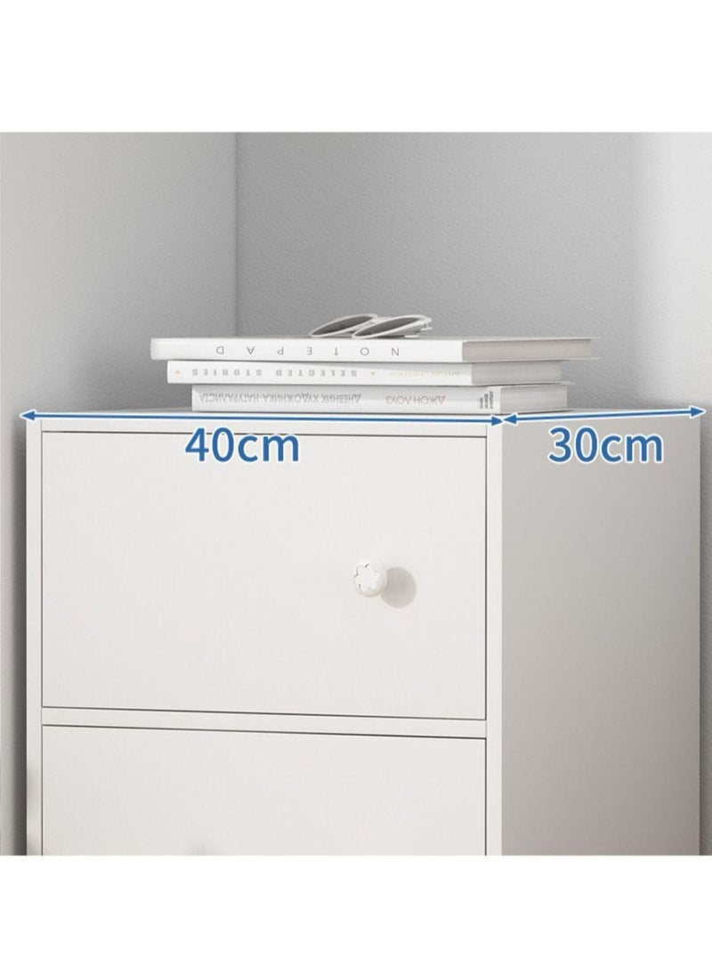 JOMILA Bookcase living room wall cabinet with door bedroom storage cabinet modern minimalist office simple floor-to-ceiling bookshelf (White, 40x30x153cm)  - Image 3