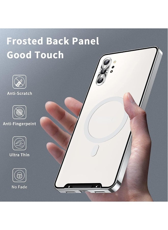 Case for Galaxy Note 10 Plus, Compatible with Mag-safe Magnetic Adsorption Metal Bumper Back Translucent Matte PC Cover for Galaxy Note 10 Plus  - Image 5