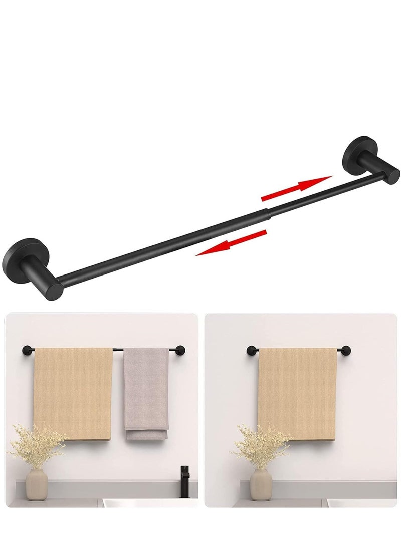 MIXDE Steel Towel Rail, 40-70cm Adjustable Wall Mounted Towel Holder with Screws, Expandable Polished Towel Bar Rack for Bathroom Kitchen Accessory  - Image 1