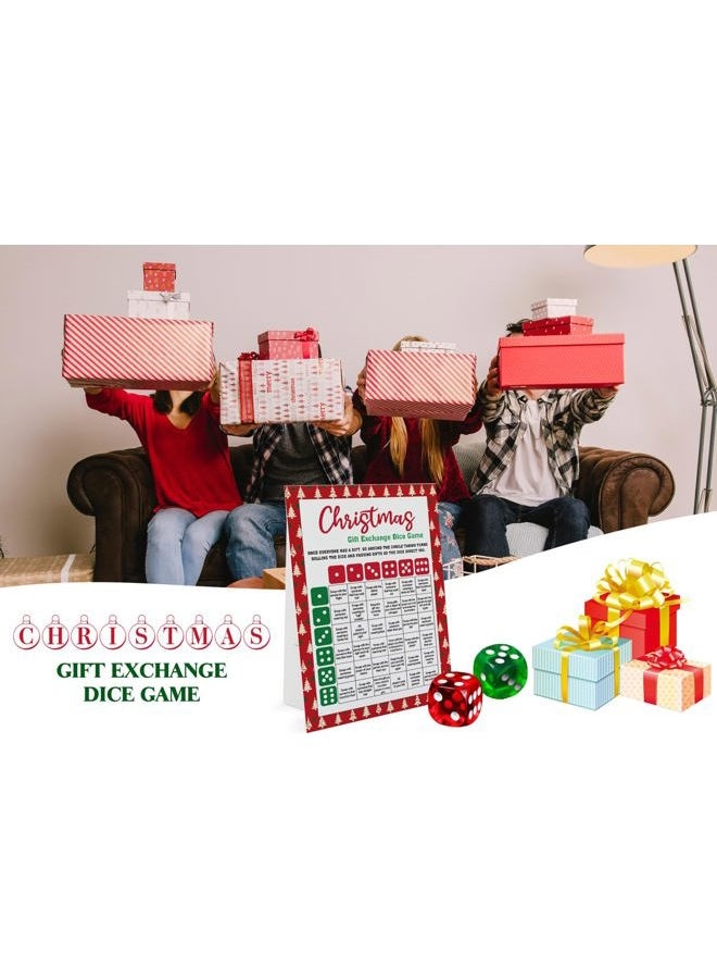 Xenseou Exchange Dice Game, One Instruction Standing Sign with 2 Dice, Christmas Group Party Game, Xmas Gift Swap Game-SDGE02 - Image 4