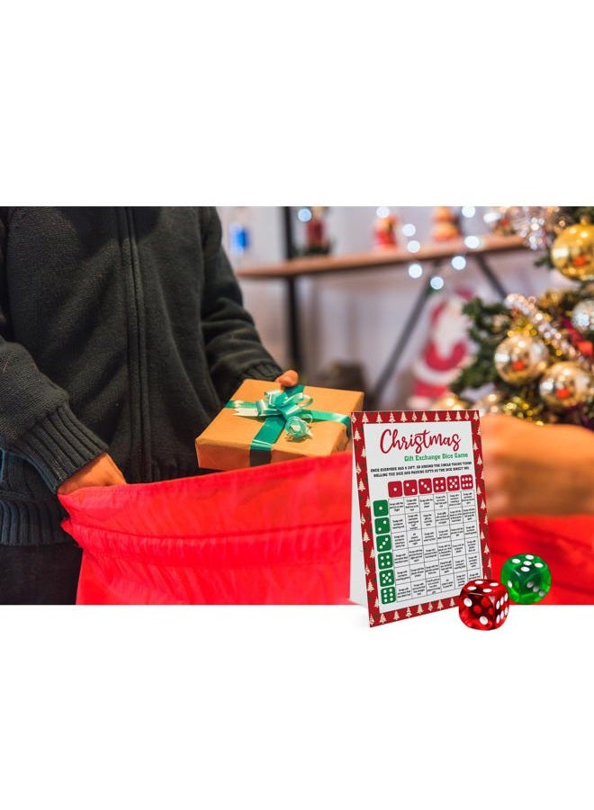 Xenseou Exchange Dice Game, One Instruction Standing Sign with 2 Dice, Christmas Group Party Game, Xmas Gift Swap Game-SDGE02 - Image 3