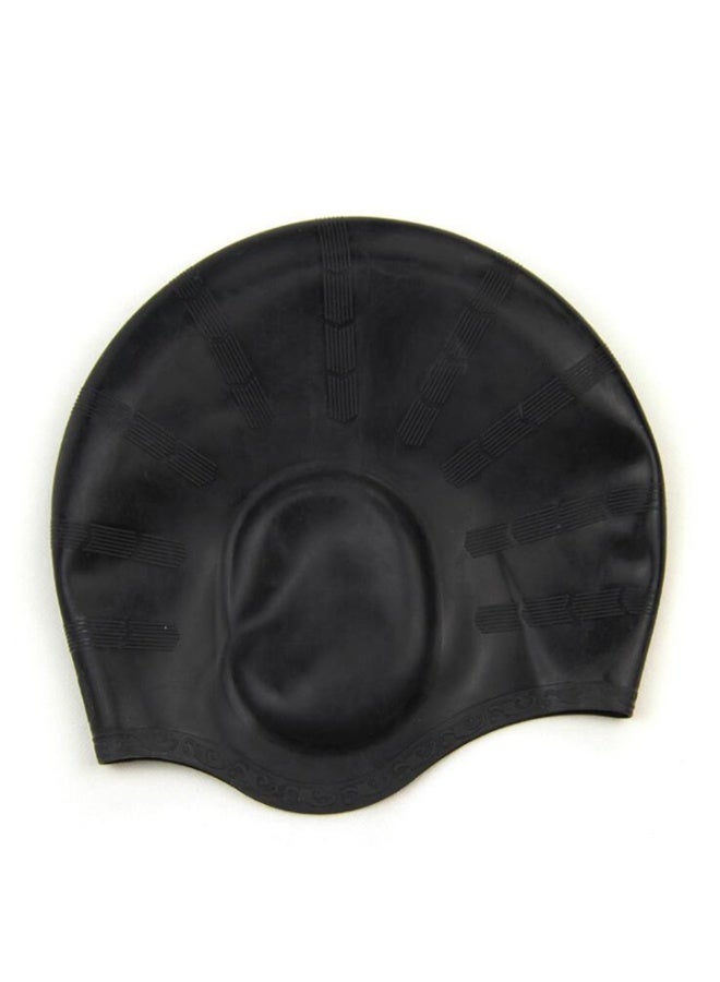 Generic Waterproof Silicone Swimming Cap Long Hair Ear Protection Swimming Hats 