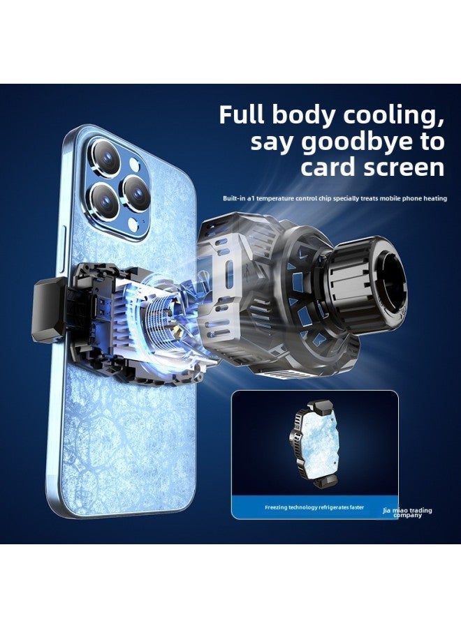 Mobile Phone Radiator Cooling Semiconductor Refrigeration Mute Game Water-cooled Back Clip Live Liftable Bracket With Wind-Color:Semiconductor Tec Refrigerator - No Black - Image 3
