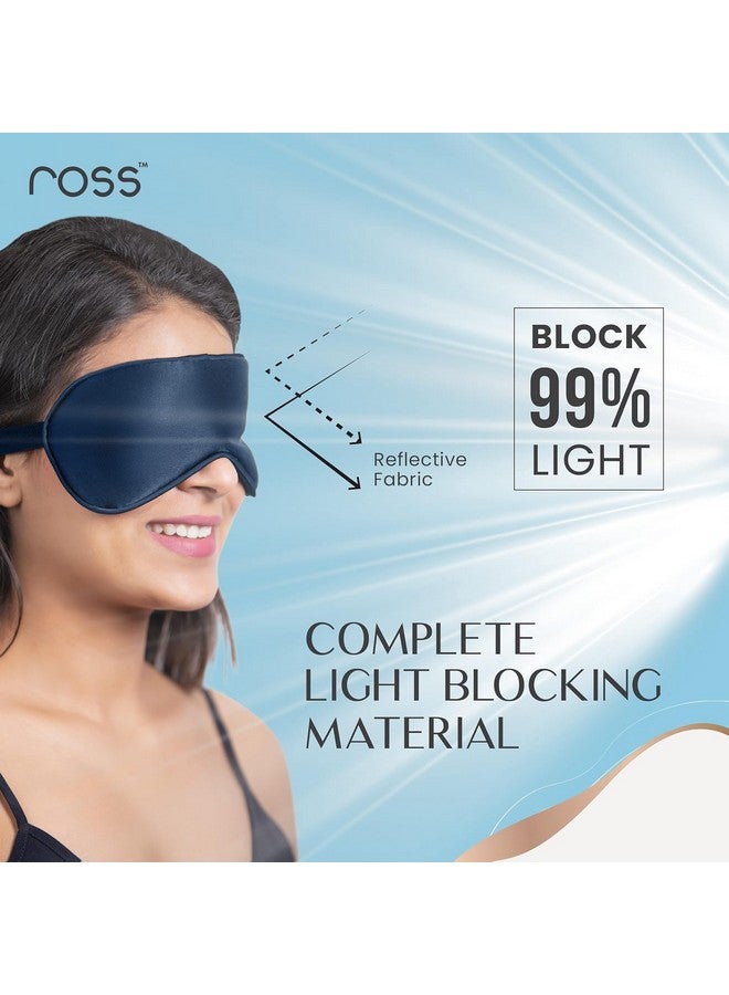 ROSS قناع النوم من روس 100% حرير التوت، ناعم للغاية لتغطية العينين (أزرق) - Image 5