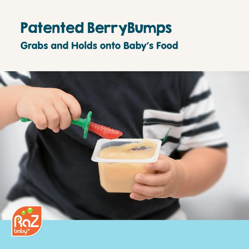 Razbaby RaZ-Berry Baby Spoon/Baby's First Spoon / 100% Silicone - Image 2