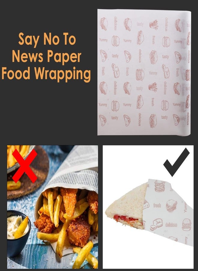 BREEZE Food Wrapping Paper Elegant Design with Grease Resistant Material Ideal for Parties, Picnics & Daily Dining Purpose (500g Pack) - Image 3