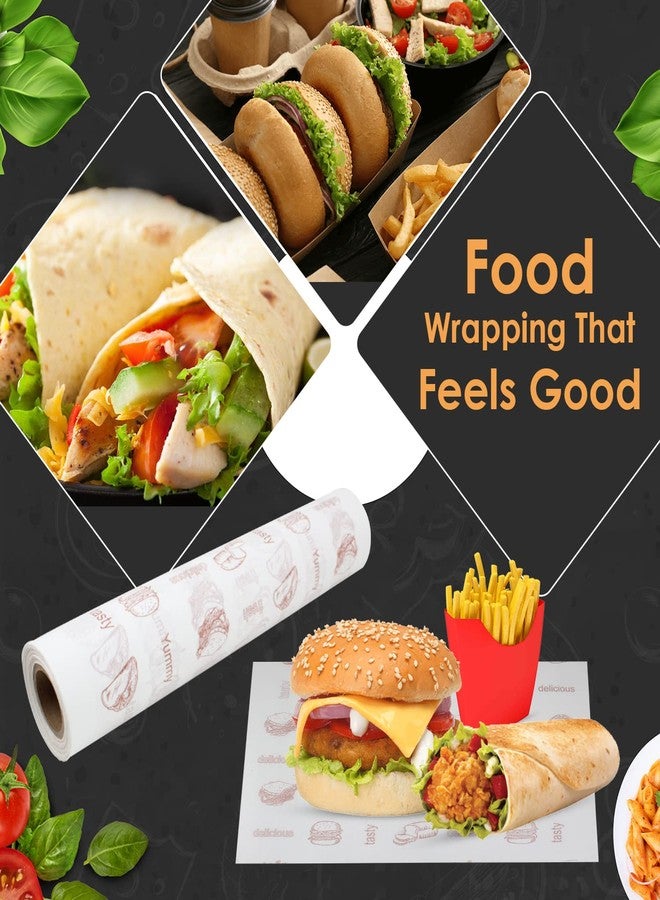 BREEZE Food Wrapping Paper Elegant Design with Grease Resistant Material Ideal for Parties, Picnics & Daily Dining Purpose (500g Pack) - Image 4