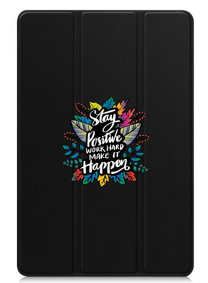 Theodor Protective Flip Case For Xiaomi Pad 7 & Xiaomi Pad 7 Pro With Trifold Stand Auto Wake Sleep Shockproof Cover - Stay positive make it happen - Image 1