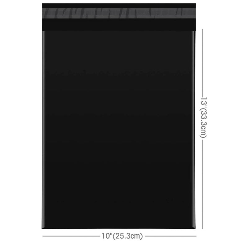 Fuxury 10x13 100 Pcs Black Poly Mailers Shipping Envelopes, Self-Sealing Envelopes, Boutique Custom Bags, Enhanced Durability Multipurpose Envelope, Keep Items Safe & Protected - Image 2
