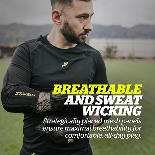 Storelli BodyShield Goalkeeper Light Matchday 3/4 Undershirt, Compression Shirt, Sports Accessories, Turf Protection, Lightweight, UV Resistant, Sweat Wicking, Men & Youth Sizes, Black, Large - Image 3
