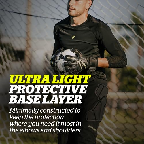 Storelli BodyShield Goalkeeper Light Matchday 3/4 Undershirt, Compression Shirt, Sports Accessories, Turf Protection, Lightweight, UV Resistant, Sweat Wicking, Men & Youth Sizes, Black, Large - Image 4