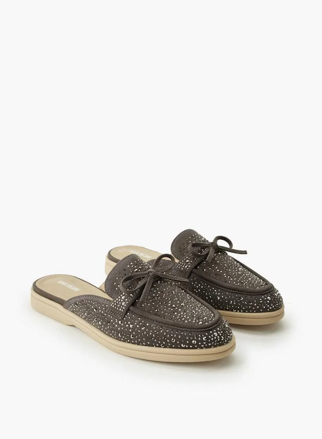 Renzo Ruganni GREY Women Embellished Mules for Women | Best Price UAE