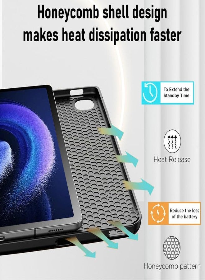 Robustrion Cover for Xiaomi Mi Pad 6 Cover, Deer Pattern Flip Case Cover for Xiaomi Mi Pad 6 11 inch, Support Auto Sleep Wake - Blue - Image 4