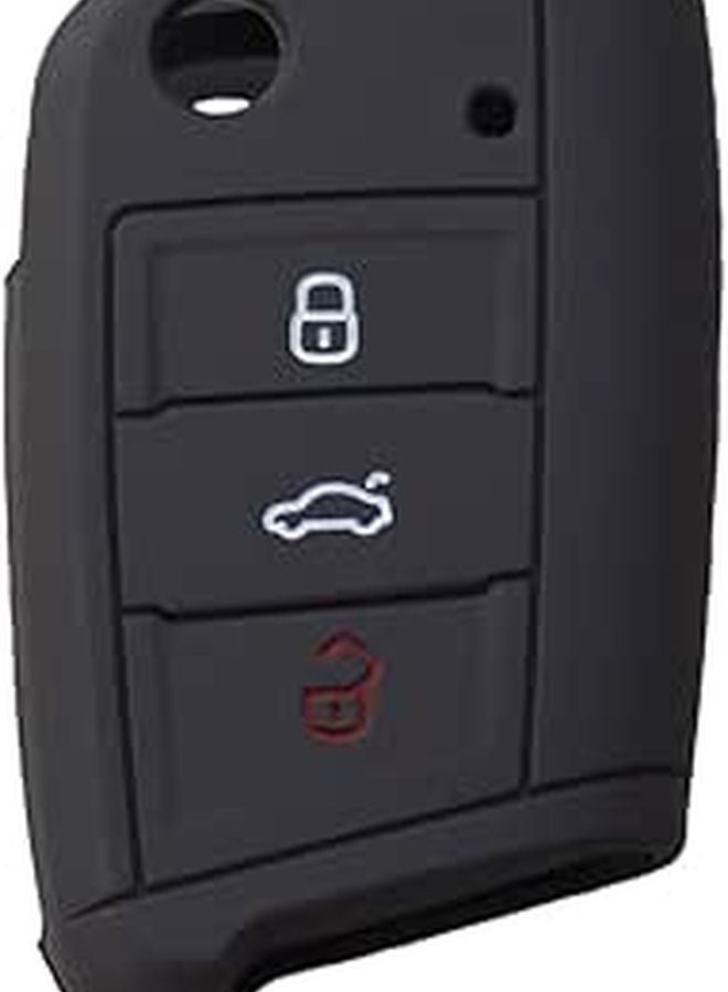 Silicone Key Case Cover For Golf Scratch Resistant Key Container Black - Image 1