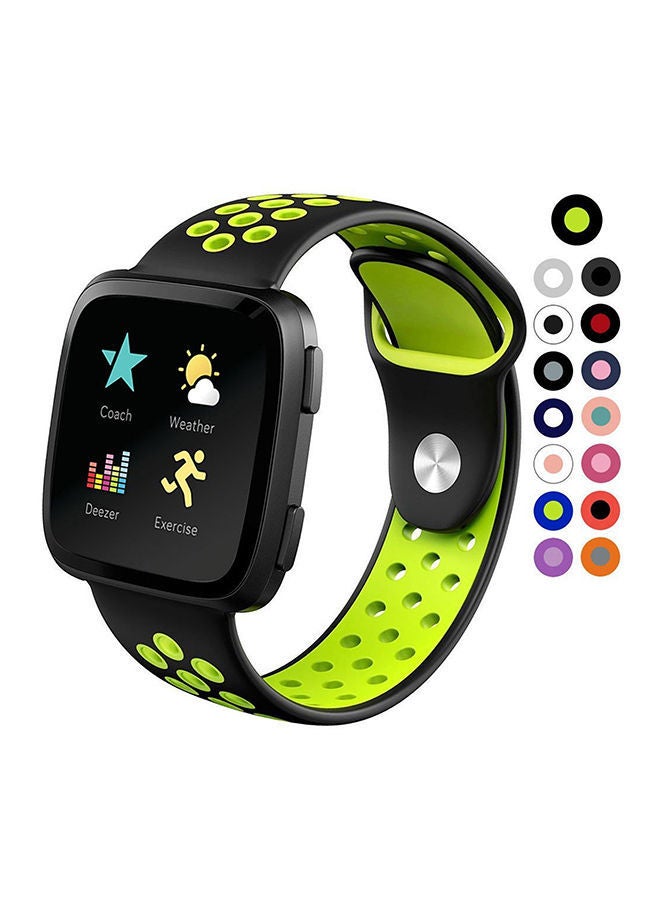 NIBEMINENT Wrist Band For Apple Watch 3/4/5 Black/Yellow - Image 2