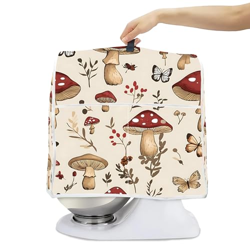 BVBOX Dust Cover Compatible with Stand MixerProtective Stand Mixer Cover with Pockets for Extra Accessories Mushroom For 68 qt Mixer - Image 1