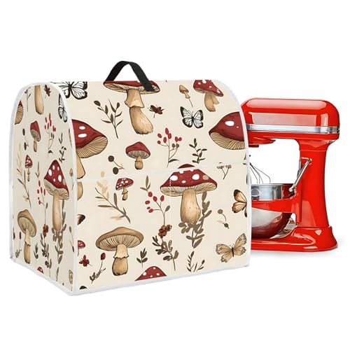 BVBOX Dust Cover Compatible with Stand MixerProtective Stand Mixer Cover with Pockets for Extra Accessories Mushroom For 68 qt Mixer - Image 3