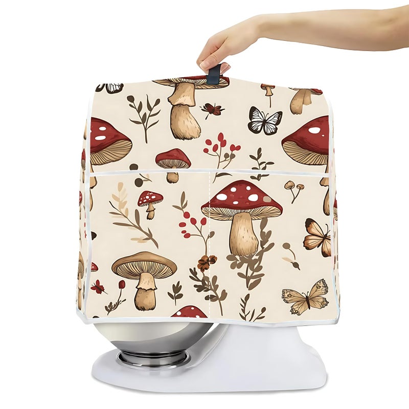 BVBOX Dust Cover Compatible with Stand MixerProtective Stand Mixer Cover with Pockets for Extra Accessories Mushroom For 68 qt Mixer - Image 2