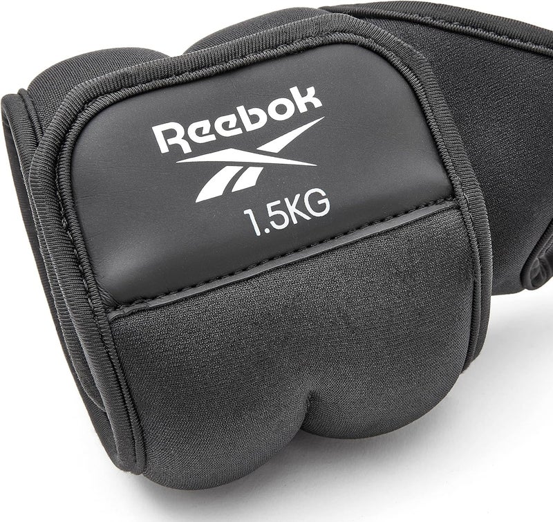 ريبوك أوزان معصم ريبوك 1.5 كجم – أحزمة قابلة للتعديل لتقوية الذراعين وزيادة المقاومة أثناء التمارين - Image 2