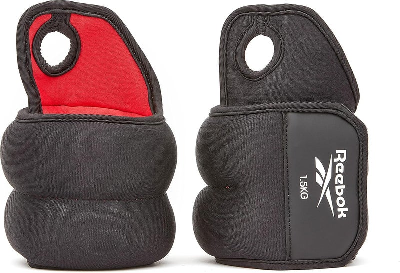 ريبوك أوزان معصم ريبوك 1.5 كجم – أحزمة قابلة للتعديل لتقوية الذراعين وزيادة المقاومة أثناء التمارين - Image 1