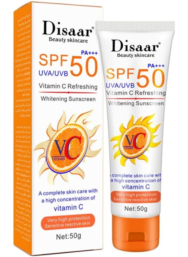 Disaar Refreshing Sunscreen Vitamin C SPF 50 PA+++ 50g - Image 1
