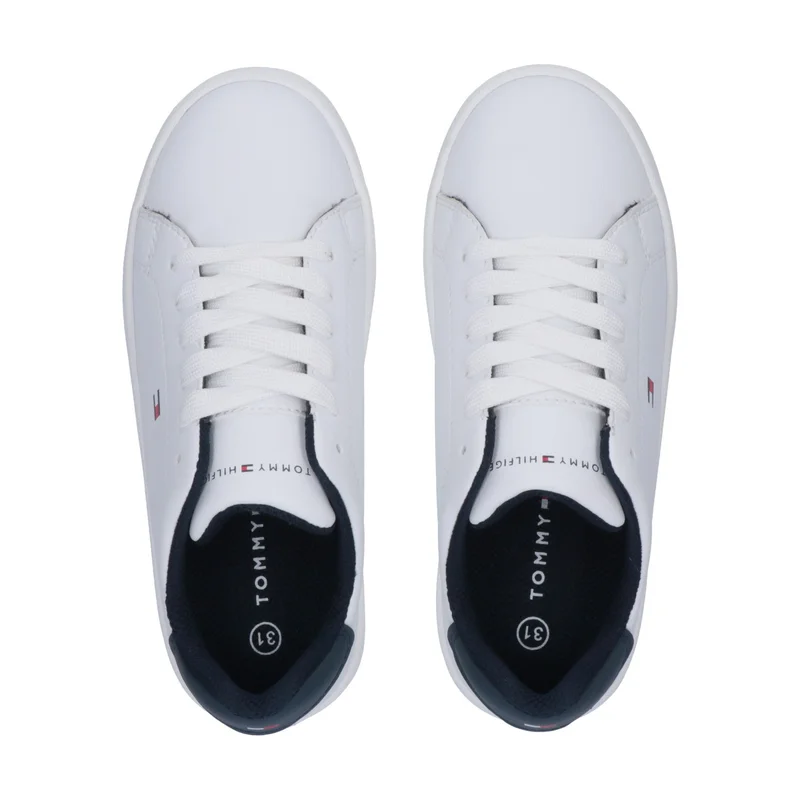 تومي هيلفيغر Little Low Top Lace Up Sneakers