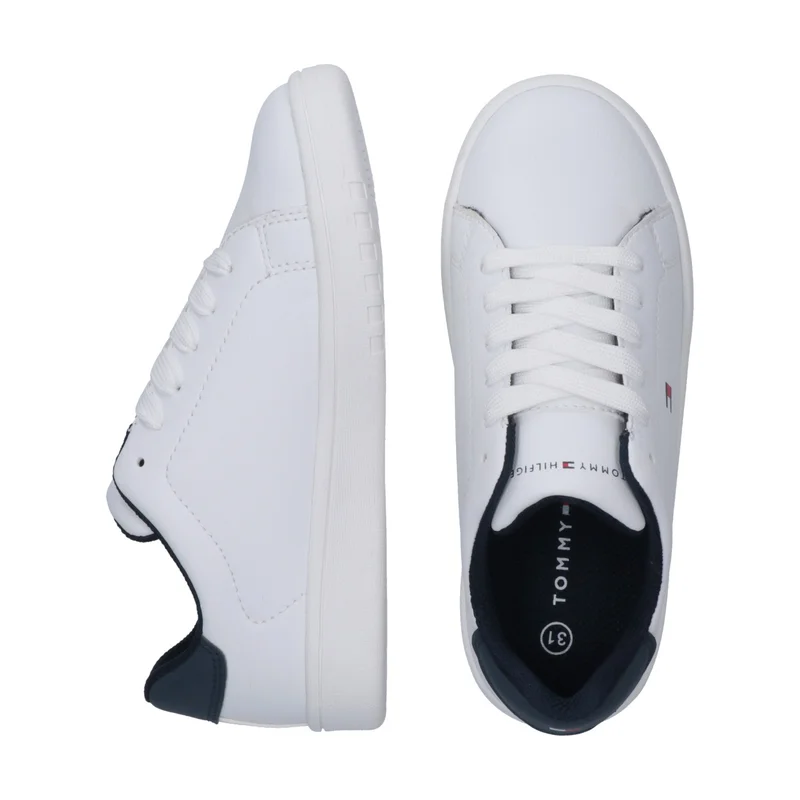 تومي هيلفيغر Little Low Top Lace Up Sneakers