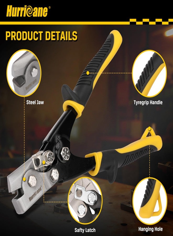 HURRICANE Snap Lock Punch Tool, 3/8 Inch Impression Gutter End Cap Crimper, Sheet Metal Crimping Tool for Aluminum/Vinyl Siding & HVAC Duct, Ideal for DIY & Pros - Image 2