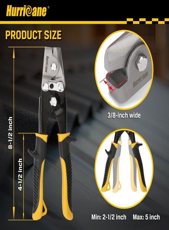 HURRICANE Snap Lock Punch Tool, 3/8 Inch Impression Gutter End Cap Crimper, Sheet Metal Crimping Tool for Aluminum/Vinyl Siding & HVAC Duct, Ideal for DIY & Pros - Image 3