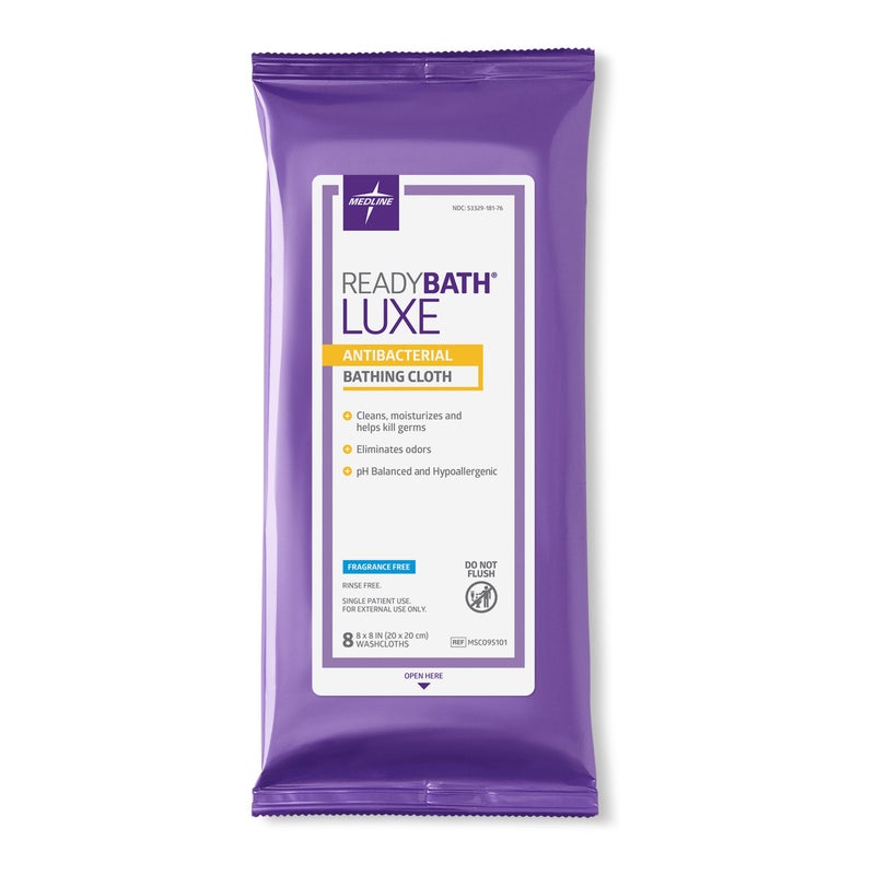 Medline MSC095101H Readybath Luxe Total Body Cleansing Heavyweight Washcloth, 1 Pound - Image 1